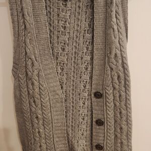 Wool vest grey womens size M Banana Republic